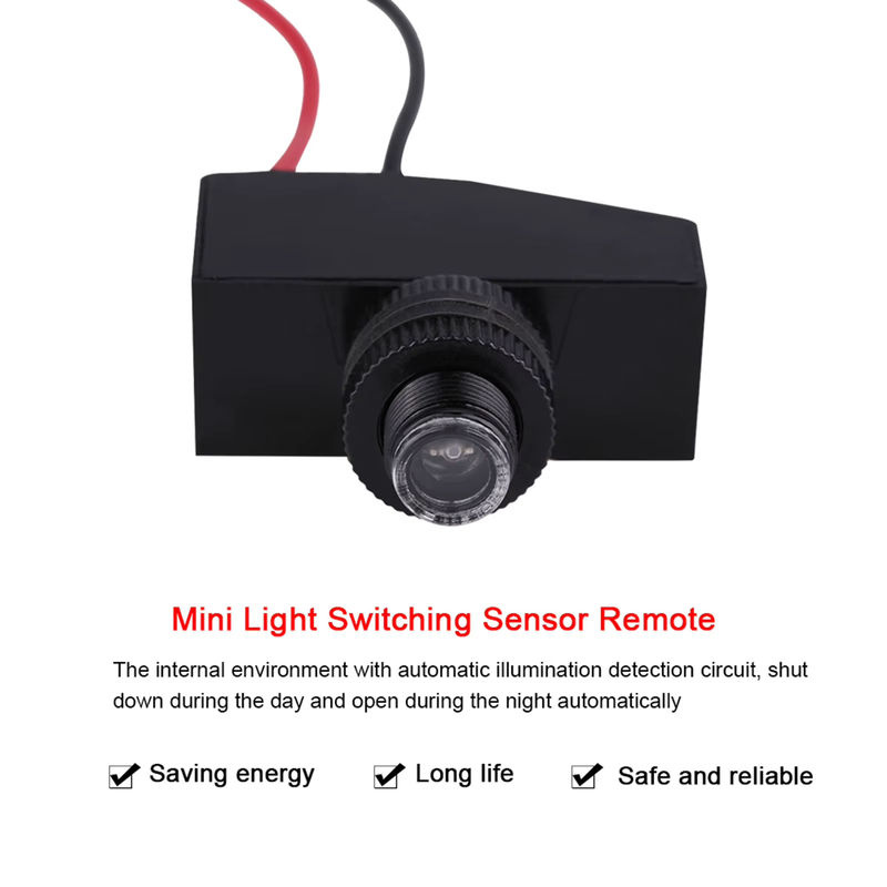 Qiilu Mini-Lichtschaltersensor mit Fernbedienung und Dämmerungssensor zur Steuerung von Dämmerung bis Morgengrauen - Bild 2
