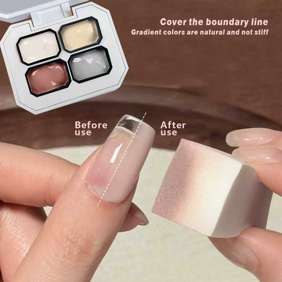 SAUA Gel-Nagellack, 4 Farben Rosa Nude, Glänzend - Bild 2