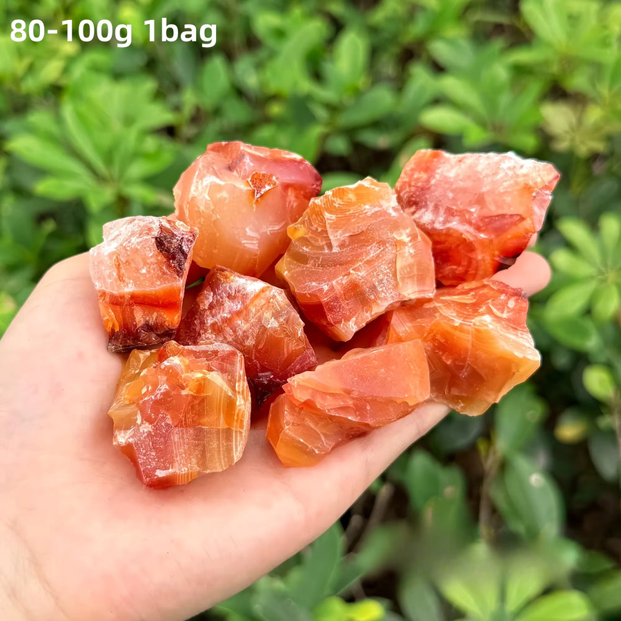 Natürlicher roter Achatstein von CrystalHola, unpoliertes Mineralexemplar zur Dekoration und für Sammler - Bild 3