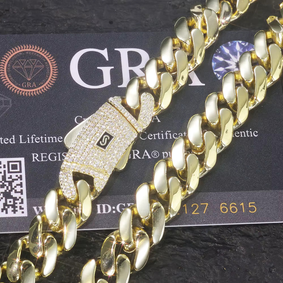 ESKEEM Monaco-Kette, 925 Silber, Gold, Zirkonia, Unisex - Bild 3