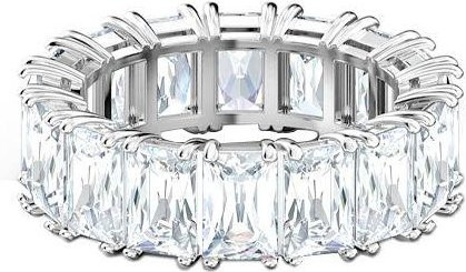 Swarovski Vittore Breiter Ring, Silber, Kristall, Damen, Ringgröße 58 - Bild 1