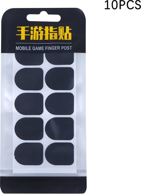 10 Stück berührungsempfindliche Fingeraufkleber für mobile Spiele in Schwarz, schweißbeständig und atmungsaktiv - Bild 1