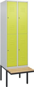C+P Doppelstock-Spind Classic PLUS mit Sitzbank, 2 Abteile, Buche-Hartholz, B/T/H: 212,0 x 60,0 x 81,5 cm - Bild 1