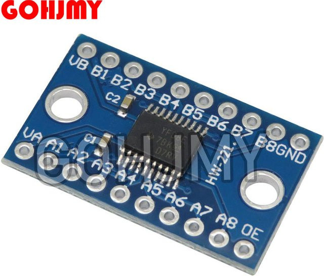 GOHJMY 5er Set TXS0108E 8 Kanal Logic Level Converter Bidirektionaler High Speed Full Duplex Shifter 3,3 V 5 V in Blau für Arduino und Raspberry Pi - Bild 1