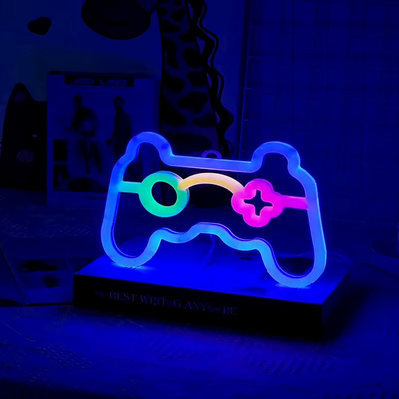 SHENZHITECH LED-Gamecontroller-Neon-Schild aus bruchsicherem PVC-Material in Multicolour für dein Gaming-Zimmer und Streaming-Hintergrund - Bild 2