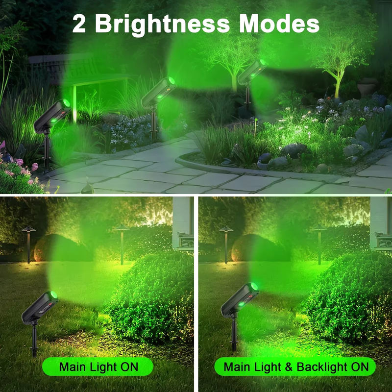 XIWANGFIRE LED Solar Gartenleuchte IP65 wasserdicht RGB Outdoor Scheinwerfer Schwarz - Bild 4