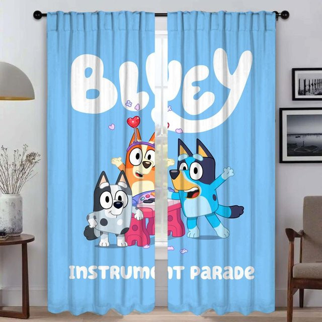 B-BlueyS Verdunkelungsvorhang 2-teiliges Set Blau, moderne Wohnzimmervorhänge aus Polyester, Breite: 50 cm, Höhe: 70 cm - Bild 1