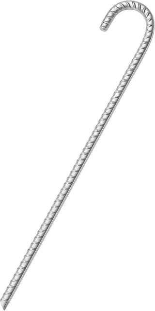 vidaXL Zeltheringe aus verzinktem Stahl, 12 Stück, Farbe: Silber, Länge: 41,5 cm, Durchmesser: 12 mm - Bild 1