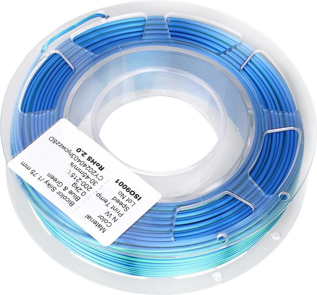 Painter PLA Filament Duale Farbe Blau Grün 1,75 mm für FDM 3D-Drucker 200 g - Bild 1
