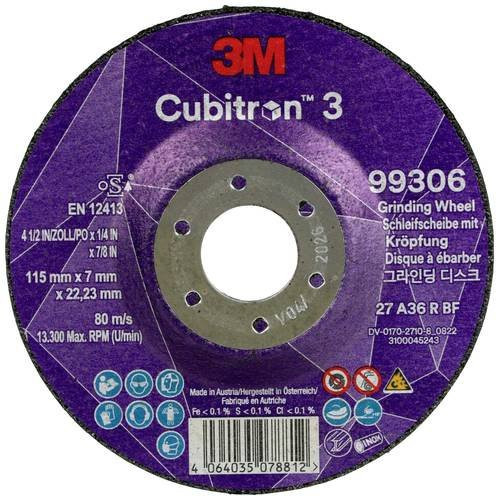 3M Cubitron 99306 Schruppscheibe für Metall, Farbe: Lila, Durchmesser: 115 mm, Bohrungs-Ø: 22,23 mm, 10 Stück - Bild 1