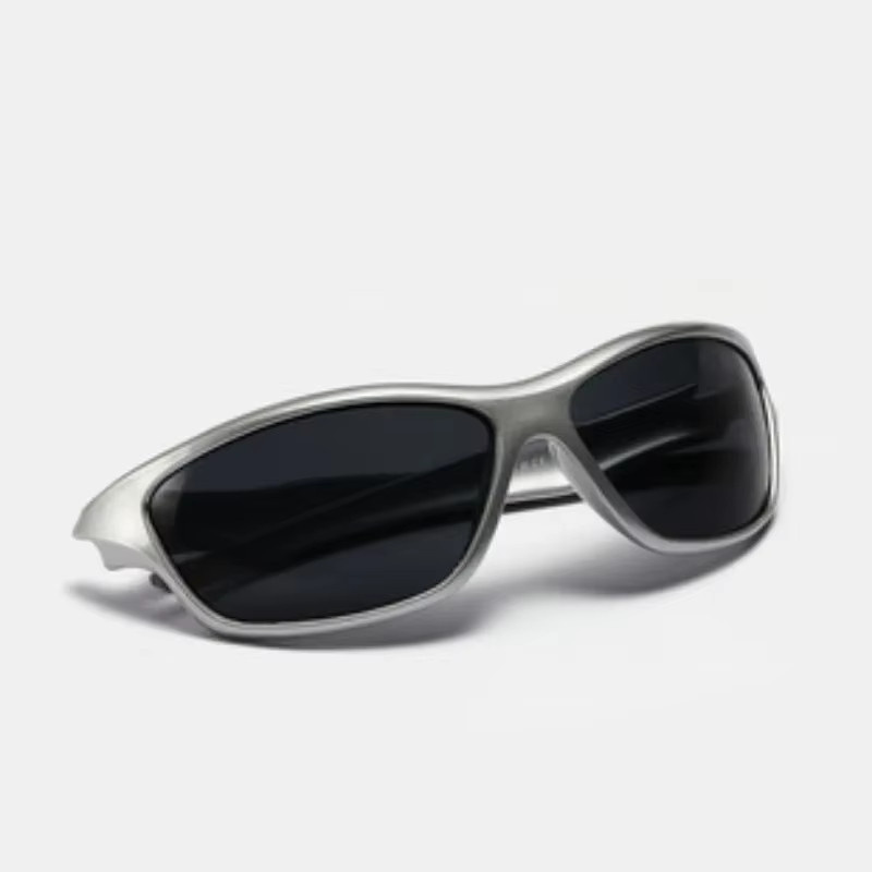 GTAF Sportsonnenbrille, Vollrand, Metall, Silber - Bild 1