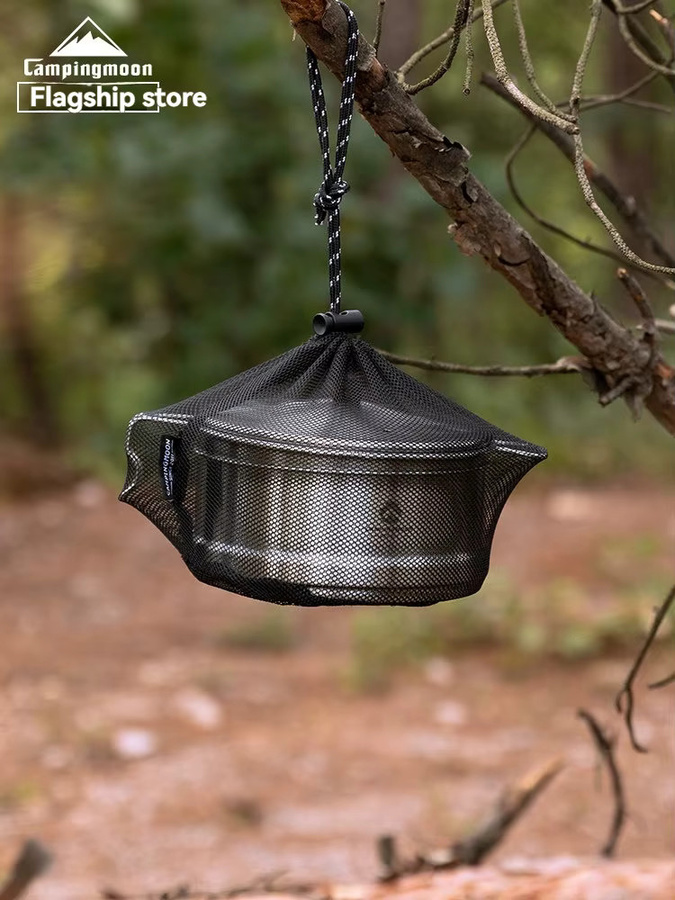 CAMPINGMOON Leichtes Wandertopf-Set aus Edelstahl in Silber für Outdoor-Camping und Kochaktivitäten - Bild 5