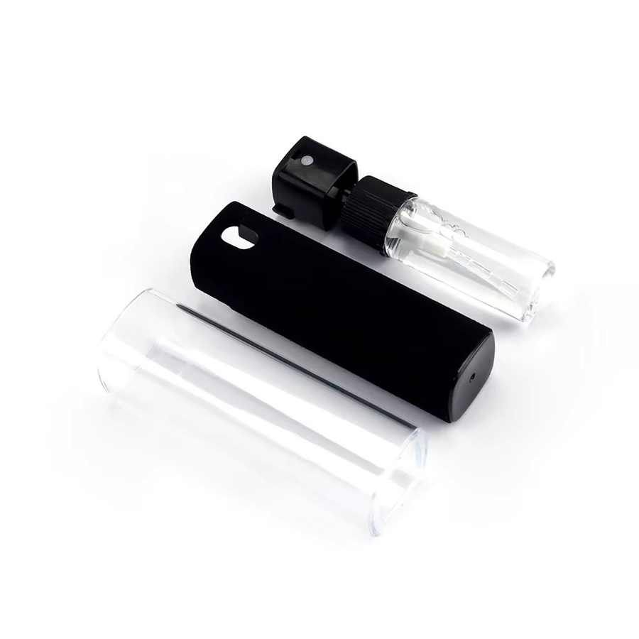 2-in-1-Reinigungssprühflasche aus Mikrofaser für Smartphones, Tablets, Computer, Brillen und Touchscreens in Schwarz - Bild 3