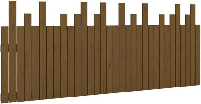 vidaXL Wand-Kopfteil aus massivem Kiefernholz in Honigbraun, B: 204 cm, H: 80 cm, T: 3 cm - Bild 1