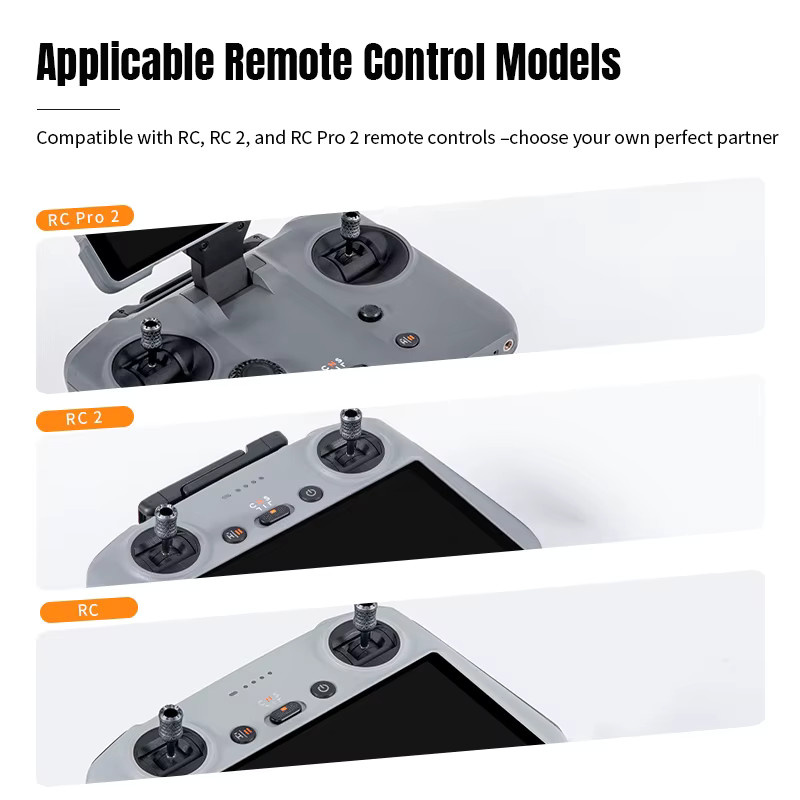 Faltbarer Metall-Verlängerungs-Joystick in Grau für DJI RC2 und DJI RC Pro Fernbedienungen, kompatibel mit DJI Neo, Mini 5 Pro, Mavic 4 Pro und Avata 360 - Bild 5