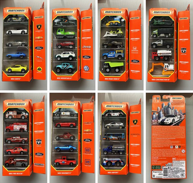 Matchbox Streichholzschachtel-Spielzeugauto, 1:64, 5-teiliges Set - Bild 1