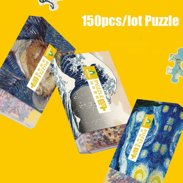MaxRenard Mini-Papp-Puzzle Berühmte Gemälde, 150-teiliges Set - Bild 1
