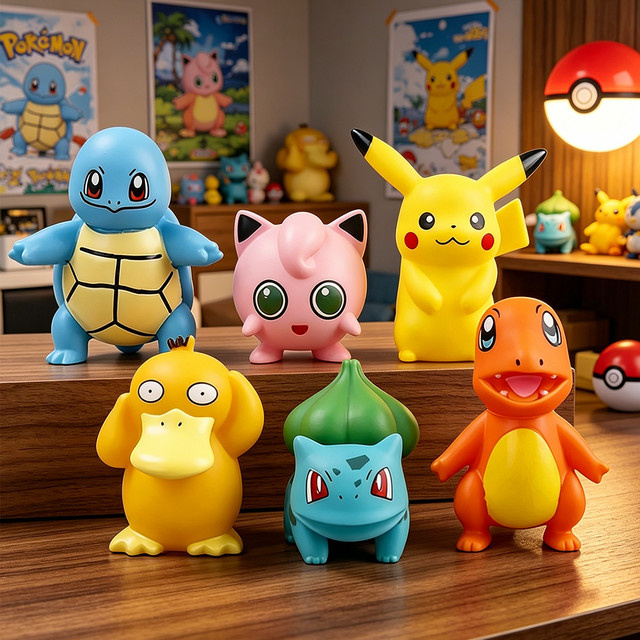 Bandai Pokémon, 6-teiliges Set, Mini-Spielzeugmodelle, Sammelfiguren - Bild 1