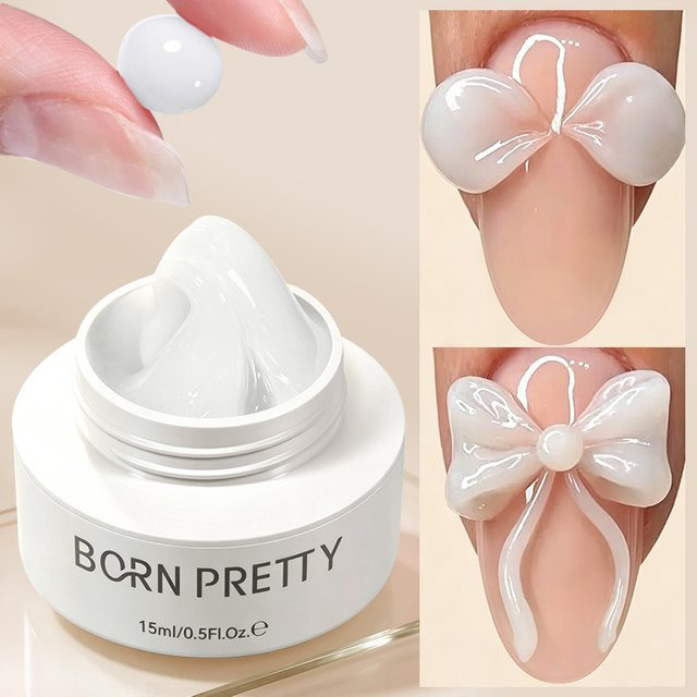 BORN PRETTY Nagelverlängerungsgel, Milchig-Weiß, 15 ml - Bild 1