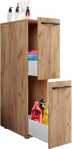 VCM Mehrzweckschrank Sadilo Badmöbel Nischenschrank in Honig-Eiche, B/T/H: 25 x 50 x 110 cm - Bild 1