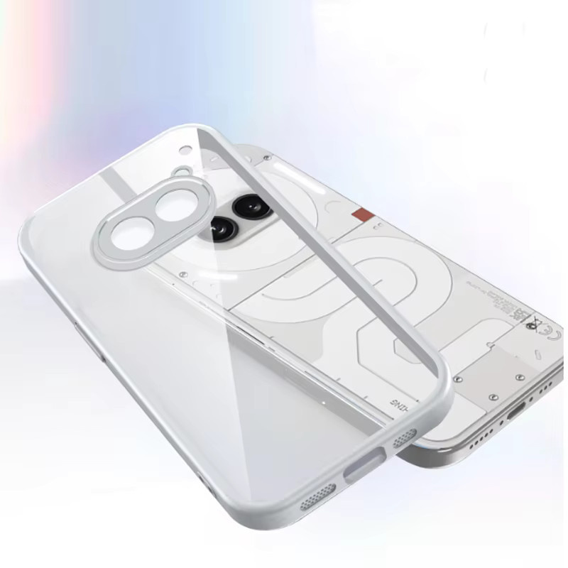 Stoßfeste Silikon-Schutzhülle für Nothing Phone 2A Plus und Nothing Phone 2A, transparente matte Rückseite mit Hartschale und Luftpolster-Schutz - Bild 2