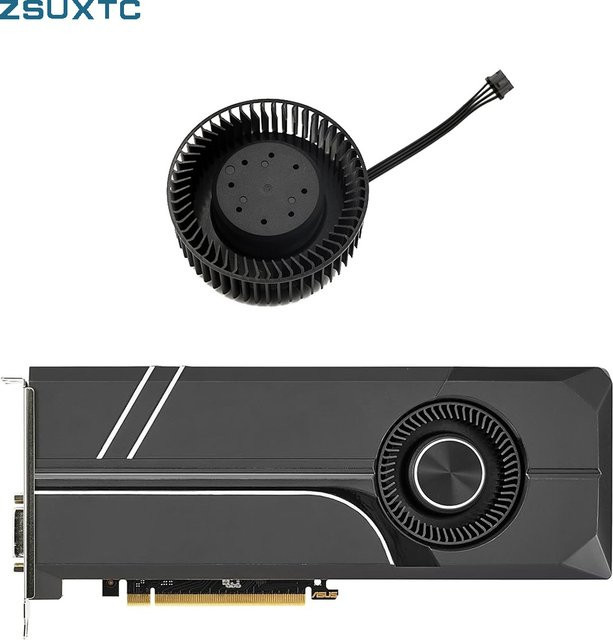 Asus Grafikkarten Lüfter plb06625b12hh dc12v 1,00 amp 4pin Schwarz für Turbo GTX 1070 1070ti GTX 1080 GTX 1080ti - Bild 1