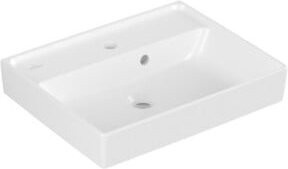 Villeroy & Boch Waschtisch Collaro in Stone White mit Überlauf, Wandmontage, B/T: 50 x 40 cm - Bild 1