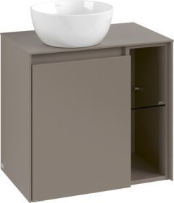 V&B Waschtischunterschrank Collaro mit LED-Beleuchtung und Sensorschalter, B/T/H: 60 x 54,8 x 38 cm, Nord Oak - Bild 1
