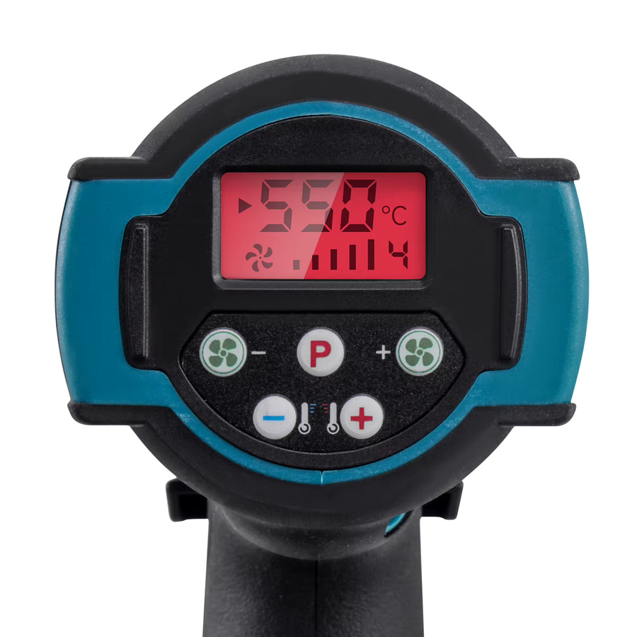 Makita Kabelloser Heißluftfön 350W in Blau mit 3 Düsen und einstellbarer Temperatur - Bild 3