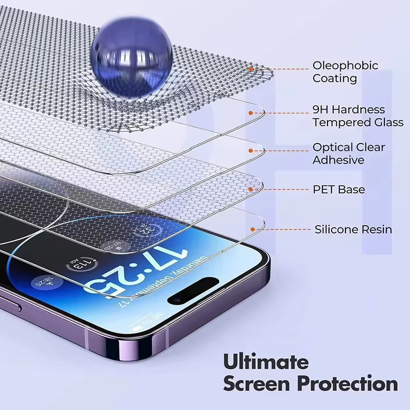 3er-Set gehärtetes Schutzglas für Samsung Galaxy S25 FE 5G, S24 FE, A56, A55, A36, A35, A26, A25, A15, A16, A17, A07, A05, A06, A12, A73 in Transparent - Bild 5