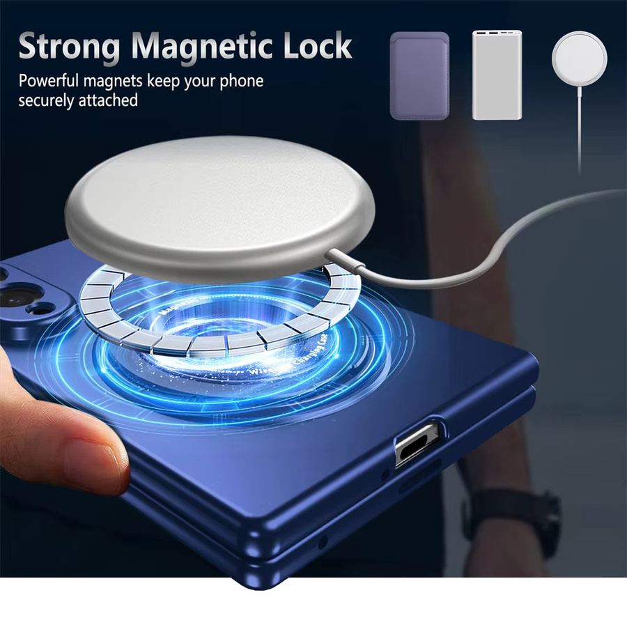Magnetische rotierende Handyhülle mit Objektivschutz für Samsung Galaxy Z Fold 8, Z Fold 7, Z Fold 6, Z Fold 5 und Z Fold 4 in Rot oder Blau - Bild 4