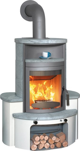 Hark Avenso GT ECOplus Kaminofen aus Naturstein in Grau mit 6 kW Leistung und Automatik - Bild 1