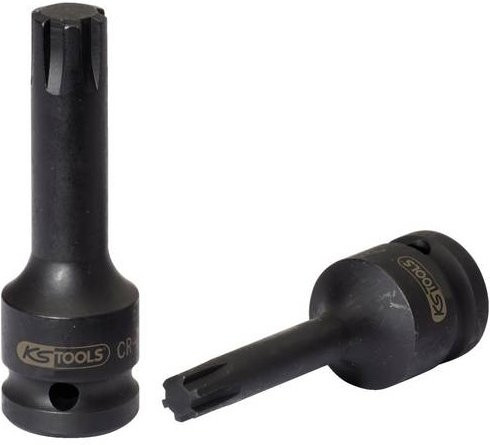 KS Tools Kraft-Bit-Stecknuss für RIBE-Schrauben M6, 1/2 Zoll, Schwarz - Bild 1