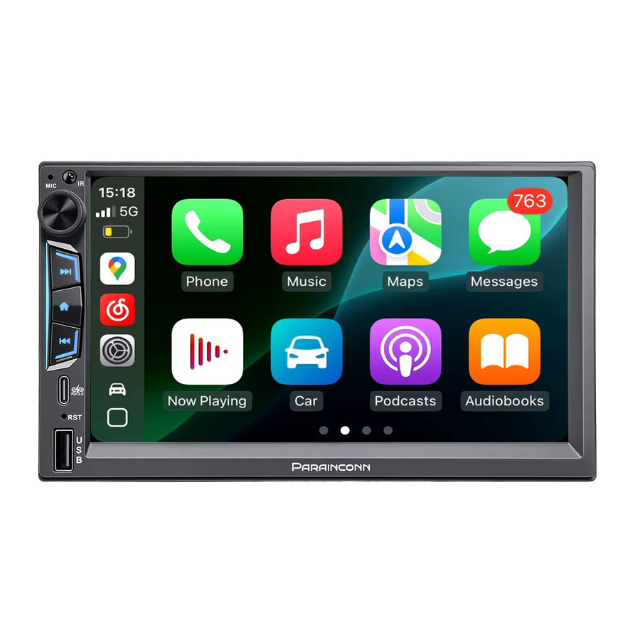 AKAMATE 7-Zoll Auto-Multimedia MP5-Player mit CarPlay, Android Auto, Bluetooth und USB-C in Schwarz - Bild 5