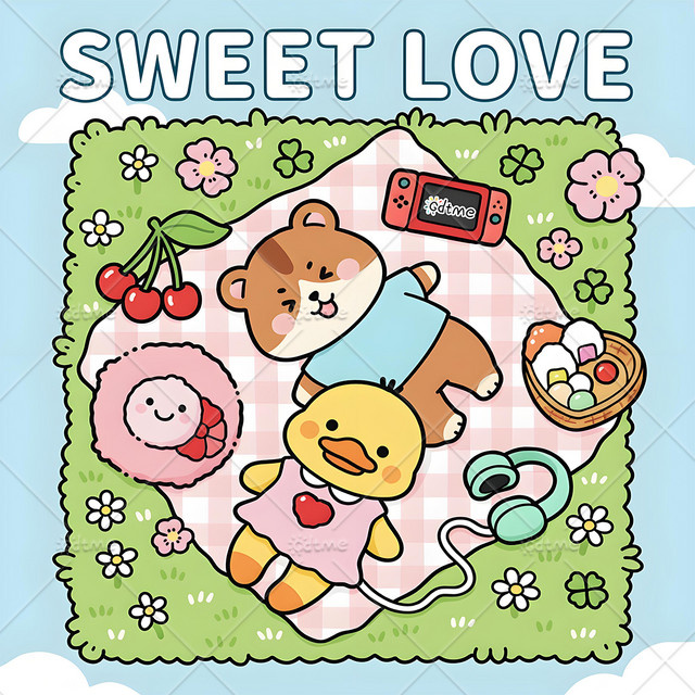 SWEET LOVE Malbuch für Erwachsene mit auffälligen Mustern in Multicolour - Bild 1