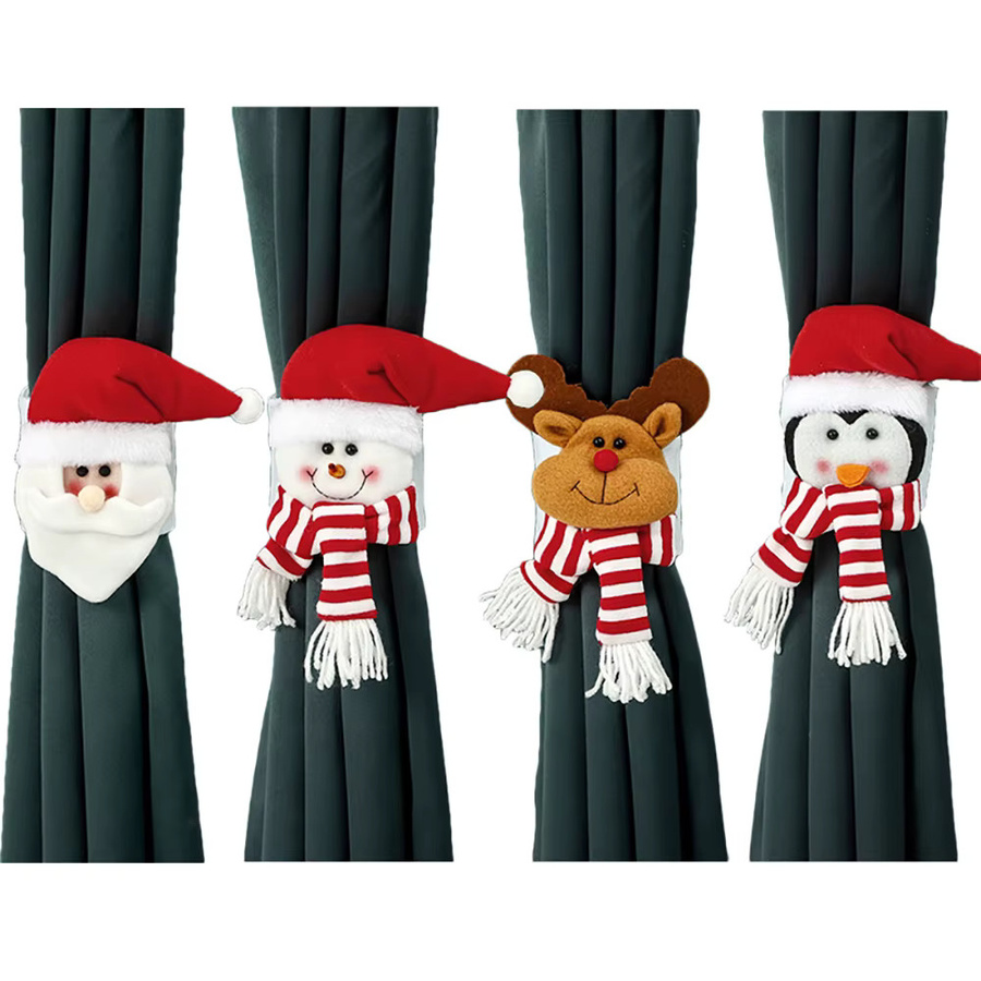 Runtowo Weihnachtsvorhang-Anhänger mit Weihnachtsmann, Schneemann und Rentier in Mehrfarbig - Bild 4