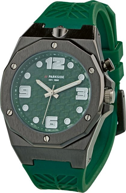 PARKSIDE Armbanduhr, Quarz, Edelstahl, 40 mm, Grün, Unisex - Bild 1