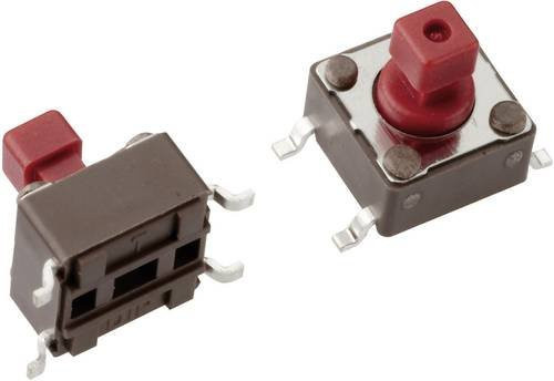 Mentor Drucktaster 1254.1107 Rot 12 V/DC 0.05A 1 x Aus/(Ein) tastend - Bild 1