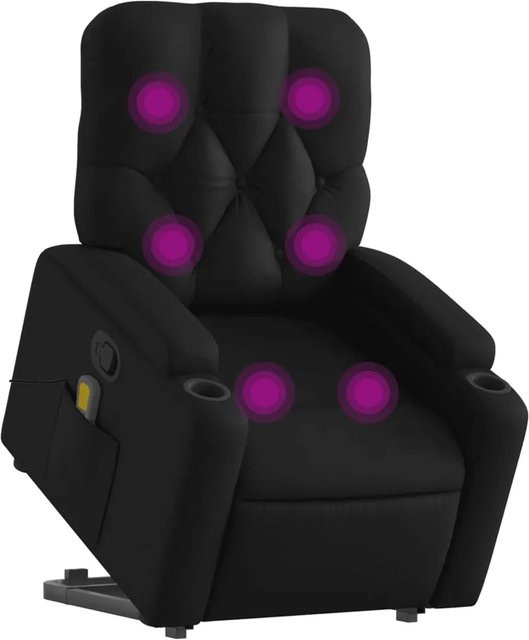 vidaXL Massagesessel Modell 7 mit Aufstehhilfe in Schwarz aus Kunstleder - Bild 1