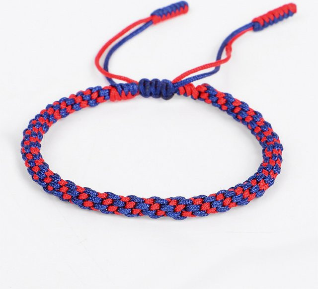Armband, rot, gewebt, Mais Knoten, Unisex - Bild 1