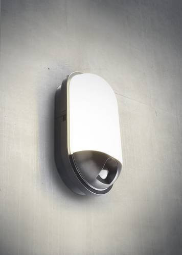 Heitronic TOLEDO 500648 LED-Außenwandleuchte mit Bewegungsmelder in Schwarz, 20W, Up-Down Lichtwirkung - Bild 1