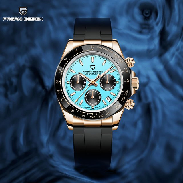 Pagani Design Chronograph, Quarz, Saphirglas, Kautschuk, Herren - Bild 1