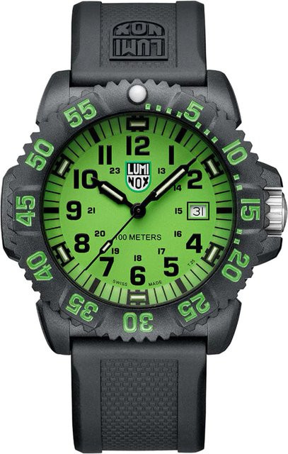 Luminox Herrenuhr, Quarz, Karbon, 44 mm, Silikon, Schwarz, 10 ATM - Bild 1