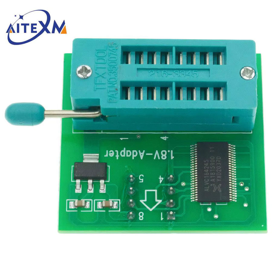 AITEXM 1,8 V Adapter für iPhone oder Motherboard SPI Flash SOP8 DIP8 W25 zur Verwendung mit Programmierern TL866CS TL866 EZP2010 EZP2013 CH341 in Grün - Bild 2
