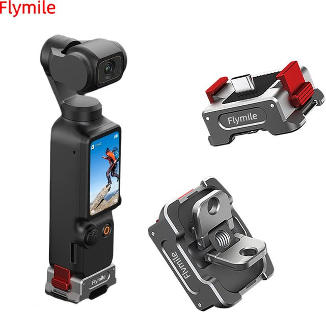 Flymile Multifunktions-Ladestation und aufrechter Schnellwechseladapter für DJI OSMO Pocket 3 und DJI OSMO Pocket 4 Kamera-Zubehör - Bild 1