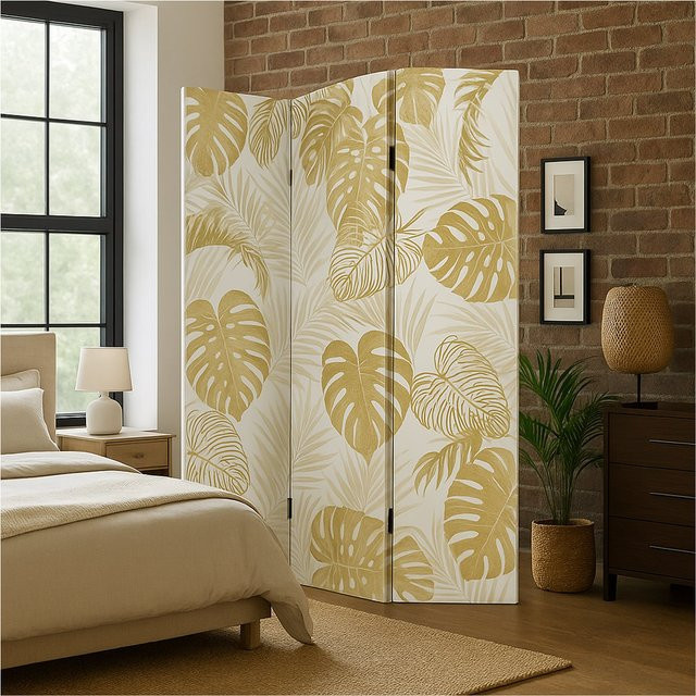 HTI-Line Paravent in Gold modern - Bild 1