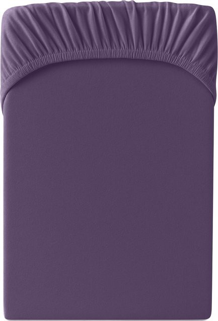 Hornisch HeimTex Spannbetttuch Edel-Jersey in Lila - Bild 1