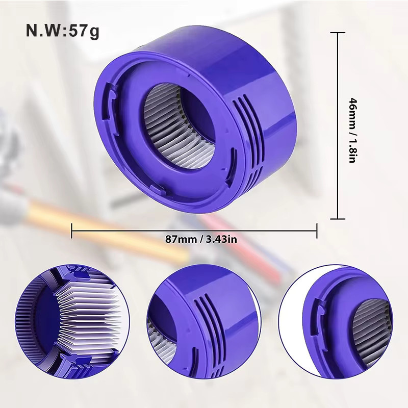 HEPA-Nachfilter für Dyson V7 V8 Animal Absolute Akku-Staubsauger, kompatibles Ersatzteil 967478-01 Zubehör - Bild 3