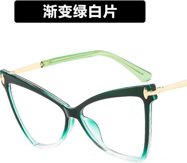 Yiran Korrektionsbrille Cat Eye, Damen, Vollrand, Kunststoff, grün - Bild 1