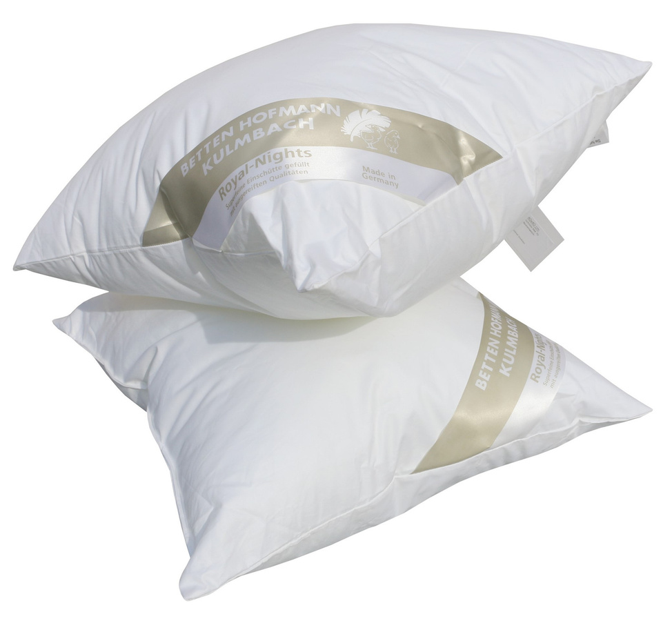 2er-Set Betten Hofmann Basic Allergiker Kleinkissen aus Polyester und Baumwolle, Farbe: Weiß, B/T/H: 40 x 40 x 40 cm - Bild 1